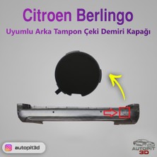 AutoPit 3D Citroen Berlingo (2018–2024) Uyumlu Arka Tampon Çeki Demiri Kapağı