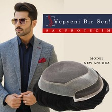 Ancora Doğal Belli Olmayan Gizli Düğüm Protez Saç 6x9 Renk 2 %100 Insan Saçıdır