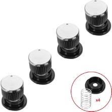 Akat Bydiz Ile Uyumlu Düğme 4 Lü Takımı Ankastre Set Üstü Ocak Düğmesi - Siyah (Yaylı) Görselle Eşleştiriniz