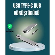 Marsilyan- Usb‑c Çoklu Bağlantı Merkezi – 5 Gbps, 100‑240 V, Sağlam Eloksal Tasarım