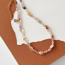 Vesce Atelier Pink Mermaid Doğaltaş Kolye