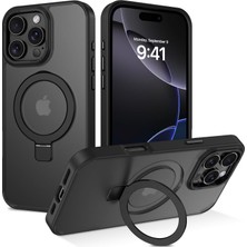 Hype Store iPhone 16 Pro ile Uyumlu Kılıfı Manyetik Halka Standlı Magsafe ile Uyumlu, Tam Gövde Koruyucu Kılıf