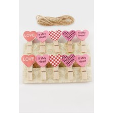 Linarx 10 Adet Kalp Süs Mandal