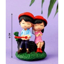  gitarlı oturan çift teraryum sukulent diorama minyatür sahne dekoru