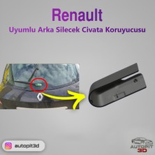 AutoPit 3D Renault Uyumlu Arka Silecek Civata Koruyucusu
