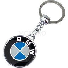 Mozoko Yüksek Kaliteli Bmw Logolu Damla Baskılı Araç Anahtarlık, Çift Yönlü Logo, Hediyelik Anahtarlık