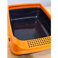 Kapaksız Plastik Kedi Tuvaleti %100 Polyester Materyal Ve Koku Filtresi İle Kolay Temizlik