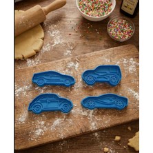 Ekol 3D Araba Temaı Kurabiye Kalıbı Seti 4'lü