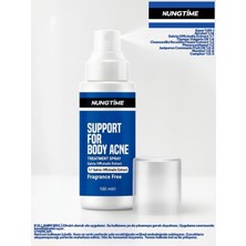 Nungtime Body Acne Bitkisel Içerikli Sprey Hafif Cilt Tahrişleri Için Destek ve Yardımcı 100 Mg Ada Çayı Çekirdeği Ekstratlı