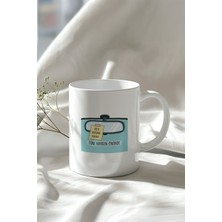 Mizahi Motivasyon Söz Tasarımlı 330ML Baskılı Beyaz Seramik Kupa Bardak