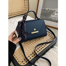 Suni Deri Fular Detaylı El & Omuz Çantası