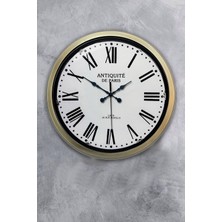 Kasva Concept 40 cm Eskitme Metal Antiquite Hediyelik Duvar Saati