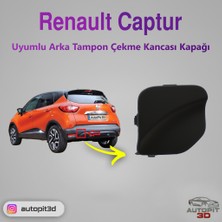 AutoPit 3D Renault Captur (2013-2017) Uyumlu Arka Tampon Çeki Demiri Kapağı