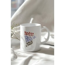 Mizahi Motivasyon Söz Tasarımlı 330ML Baskılı Beyaz Seramik Kupa Bardak