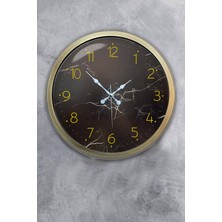 Kasva Concept 40 cm Eskitme Metal Siyah Desenli Duvar Saati