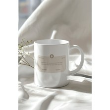 Motivasyon Sözü Temalı 330ML Baskılı Beyaz Seramik Kupa Bardak