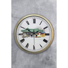 Kasva Concept 40 cm Eskitme Metal Köy Bakkalı Duvar Saati