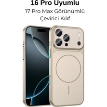 Dexmon Iphone 16 Pro Uyumlu 17 Pro Max Görünümlü Çevirici 3D Kamera Korumalı Magsafe Özellikli Kılıf
