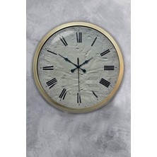 Kasva Concept 40 cm Eskitme Metal Taş Görünümlü Duvar Saati