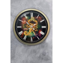 Kasva Concept 40 cm Eskitme Metal Akrep Burcu Hediyelik Duvar Saati