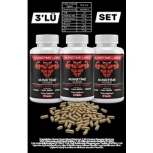 3 Kutu Nungtime Men’s Erkekler Için Bitkisel Besin Takviyesi 3 x 30 Kapsül Health Support - Kırmızı Ginseng & Horny Goat Weed