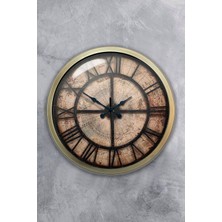 Kasva Concept 40 cm Eskitme Metal Antique Hediyelik Duvar Saati