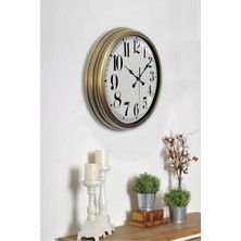 Kasva Concept 40 cm Eskitme Metal Latin Rakamlı Duvar Saati