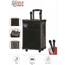 Başkenttekno D46 Kahverengi Usb, Tf, Bt, Tws, Fm Çift Mikrofonlu Hoparlör Parti Speaker