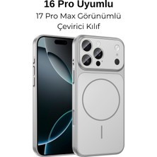 Dexmon Iphone 16 Pro Uyumlu 17 Pro Max Görünümlü Çevirici 3D Kamera Korumalı Magsafe Özellikli Kılıf