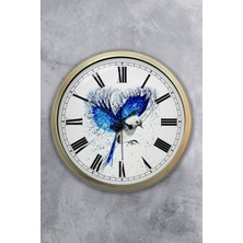 Kasva Concept 40 cm Eskitme Metal Bird Hediyelik Duvar Saati