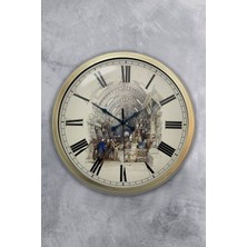 Kasva Concept 40 cm Eskitme Metal Eski Çarşı Duvar Saati