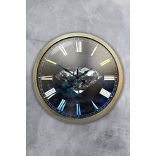 Kasva Concept Hediyelik 40 cm Eskitme Metal Elmas Duvar Saati