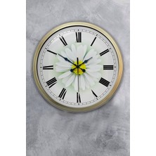 Kasva Concept 40 cm Eskitme Metal Papatya Duvar Saati