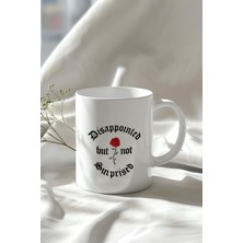 Gül Figürlü 330ML Baskılı Beyaz Seramik Kupa Bardak