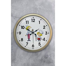 Kasva Concept 40 cm Eskitme Metal Kadın Aşçı Duvar Saati