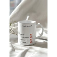 Motivasyon Sözü Temalı 330ML Baskılı Beyaz Seramik Kupa Bardak