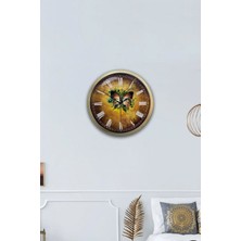 Kasva Concept 40 cm Eskitme Metal Butterfly Hediyelik Duvar Saati