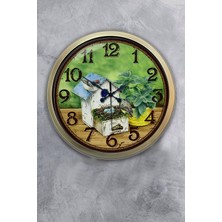 Kasva Concept Hediyelik 40 cm Eskitme Metal Masum Duvar Saati