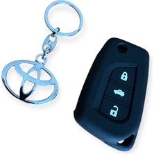 Toyota Corolla Silikon Anahtar Kılıf ve Toyota Logo Metal Anahtarlık