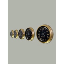 Kasva Concept 40 cm Eskitme Metal Siyah Kadran 5 Adet Set Otel Dünya Saati