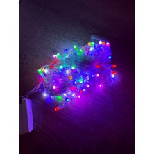 Turtcest 10M 100 LED Damla Uçlu Rgb Işık Şeffaf Kablo