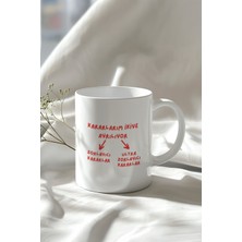 Motivasyon Söz Tasarımlı 330ML Baskılı Beyaz Seramik Kupa Bardak