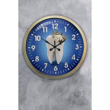 Kasva Concept 40 cm Eskitme Metal Diş Hekimi Duvar Saati