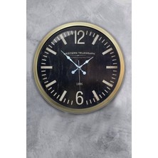 Kasva Concept 40 cm Eskitme Metal Telegraph Duvar Saati