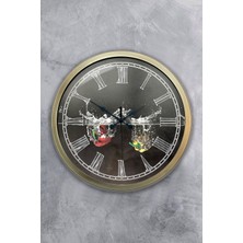 Kasva Concept Hediyelik 40 cm Eskitme Metal Mutfak Duvar Saati