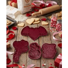 Ekol 3D Sevgililer Günü Temalı Kurabiye Kalıbı Seti 4'lü