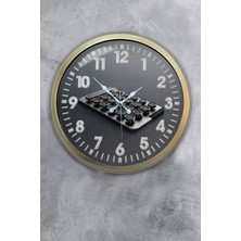 Kasva Concept Hediyelik 40 cm Eskitme Metal Muhasebeci Duvar Saati