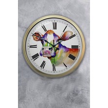 Kasva Concept 40 cm Eskitme Metal Inek Duvar Saati