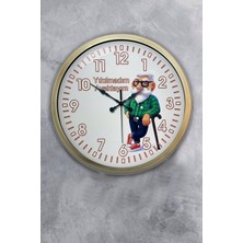 Kasva Concept Hediyelik 40 cm Eskitme Metal Funny Duvar Saati