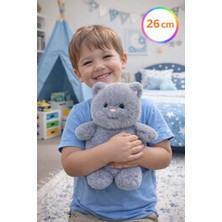 Toyfest 26 cm Gri Peluş Kedi | Yumuşak Oyuncak | Çocuk Odası Dekoru & Sevimli Hediye